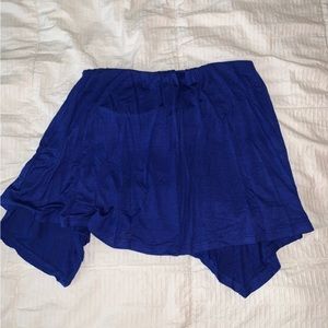 Blue flow-y tube top